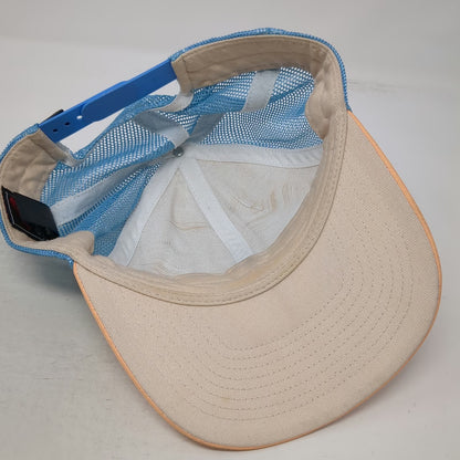 Grace Folly Trucker Hat Beige Orange Blue One Size Mesh Snapback Flat Brim Cap