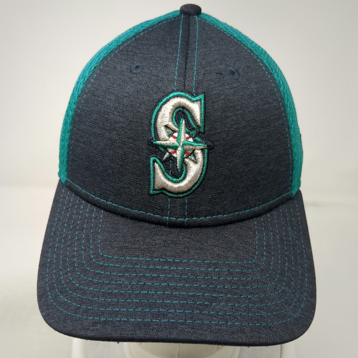 New Era Seattle Mariners MLB Baseball Cap Blue Green One Size Mesh Back Hat