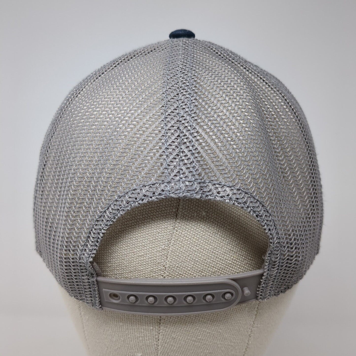 Cap America Snapback Trucker Hat Blue One Size Adjustable Embroidered Mesh Back