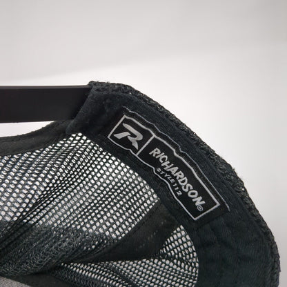 McCall Idaho Patch Snapback Trucker Hat Black One Size Mesh Back