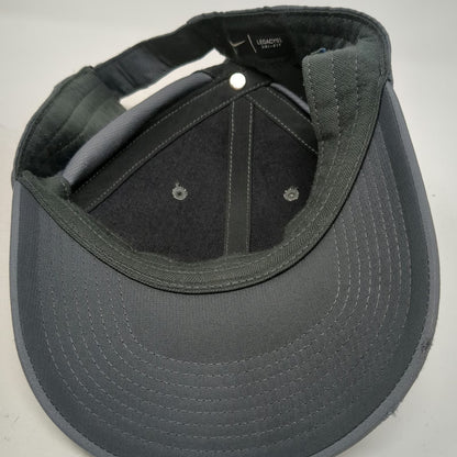 Nike Baseball Cap Gray One Size Hat Dri-Fit Legacy91 Strapback Swoosh Polyester