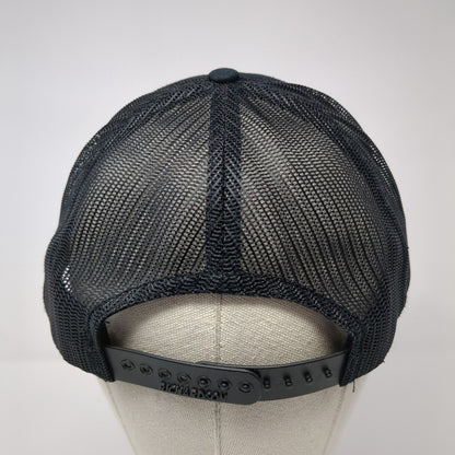 Idaho Snapback Trucker Hat Black One Size Adjustable Mesh Back Richardson