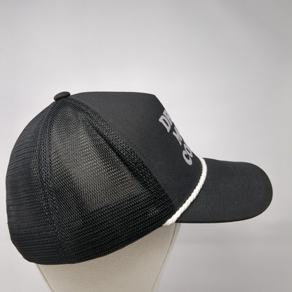 Drink More Coffee Snapack Rope Trucker Hat Black One Size Dutch Bros