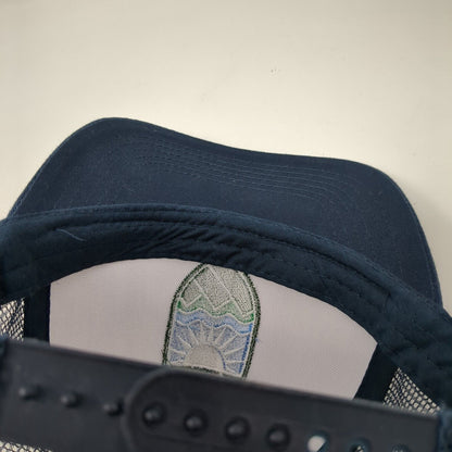 The Authentic T-Shirt Company Snapback Trucker Hat Blue OSFA Adjustable Meshback