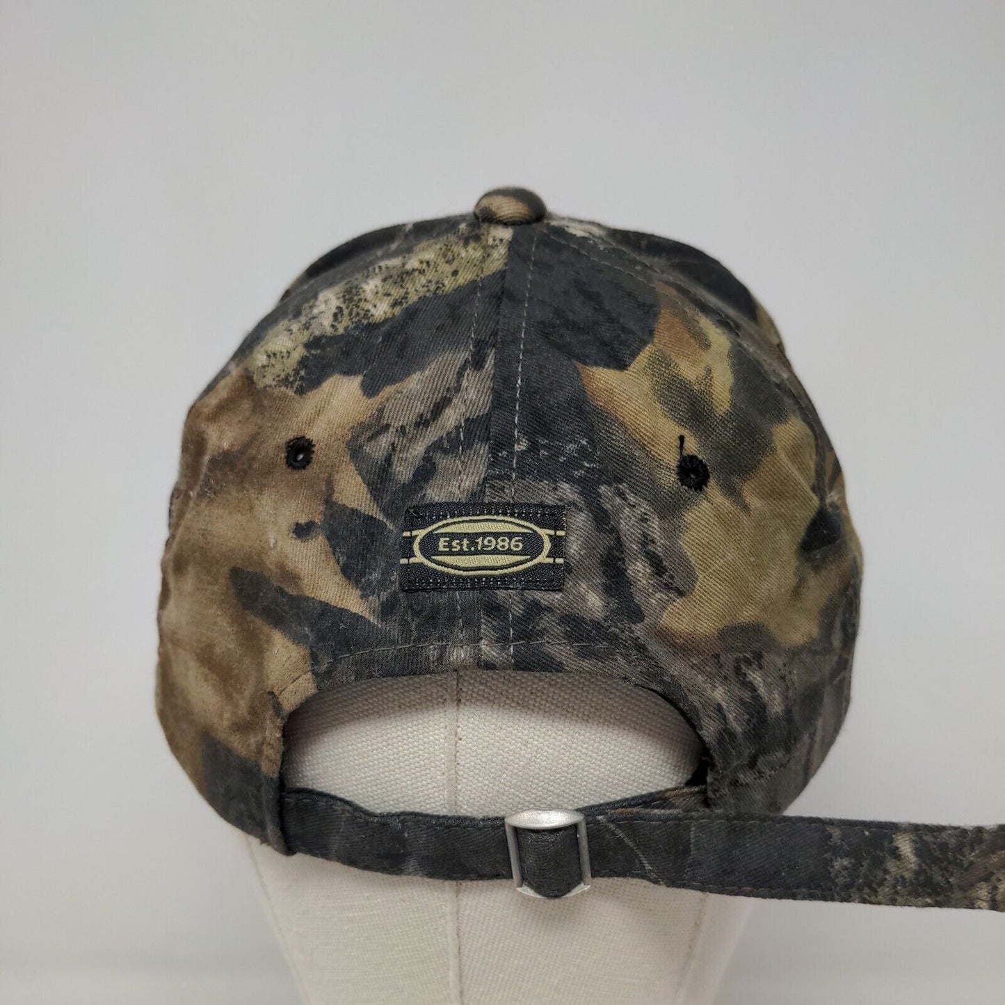 Mossy Oak Men's Slideback Camo Hat Embroidered Spell Out Logo