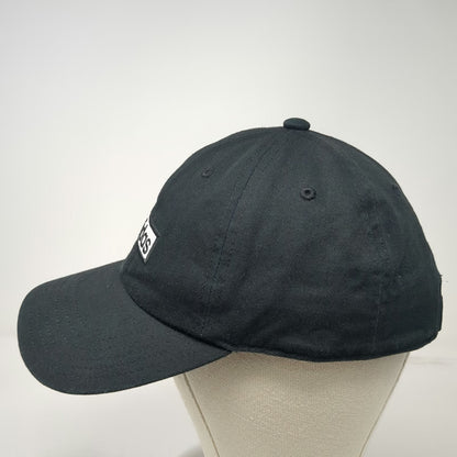 Adidas Baseball Cap Black One Size Box Logo Cotton Strapback Aeroready hat