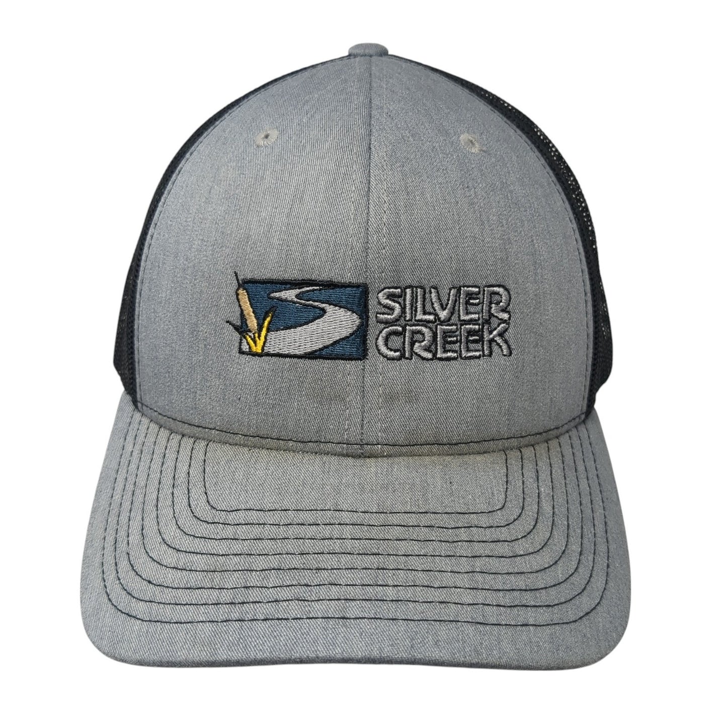 Silver Creek Snapback Trucker Hat Gray One Size Adjustable Mesh Back Richardson