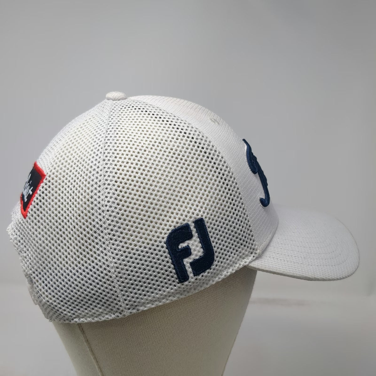Titleist Trucker Hat White Blue One Size Mesh Pro V1 FootJoy FJ Golf Snapback