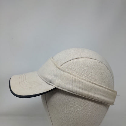 Strapback Sun Visor Cap Hat Tan Size OSFA Blank 100% Cotton Adjustable