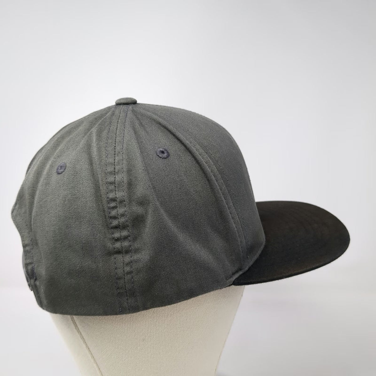 O'Neill Snapback Gray Black Hat One Size Embroidered Logo Two Tone Flat Brim