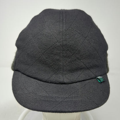 REI Baseball Cap Black L Quilted Knit Earband Cotton Rayon Lining Winter Hat