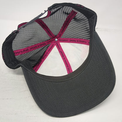 Triangle T Boutique Trucker Hat Gray White One Size Floral Cactus Mesh Snapback
