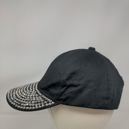 Something Special Strapback Hat Black One Size Bling Rhinestone Blank Cotton