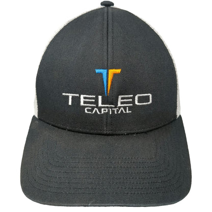 Adidas Trucker Hat Black One Size Teleo Capital Mesh Snapback Structured Logo