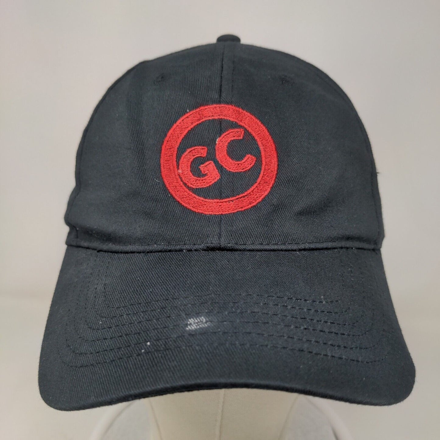 GC Strapback Hat One Size Black Embroidered Logo Adjustable Strap BIG X