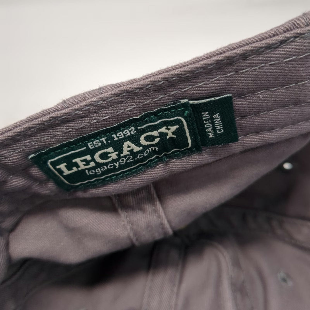 Legacy Baseball Cap Gray One Size Blair Academy Cotton Slideback Adjustable Hat