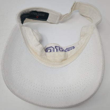 PHS Sun Visor Hat White One Size Adjustable Embroidered Lightweight Sportsman
