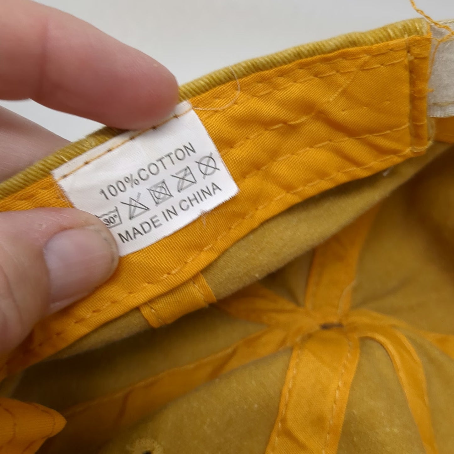 Baseball Cap Yellow One Size Sicilia Trinacria Washed Cotton Strapback Italy Hat