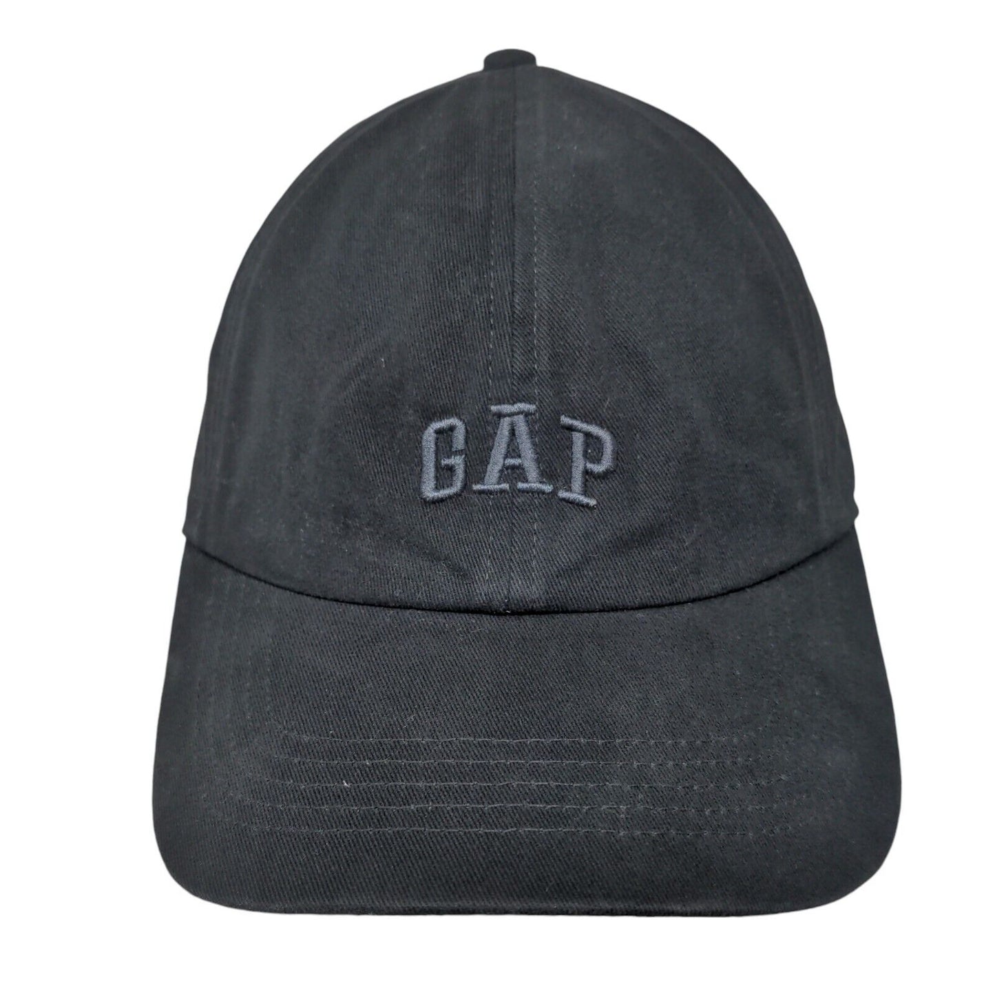Gap Slideback Hat Black One Size Adjustable Embroidered Vented Holes 6 Panel