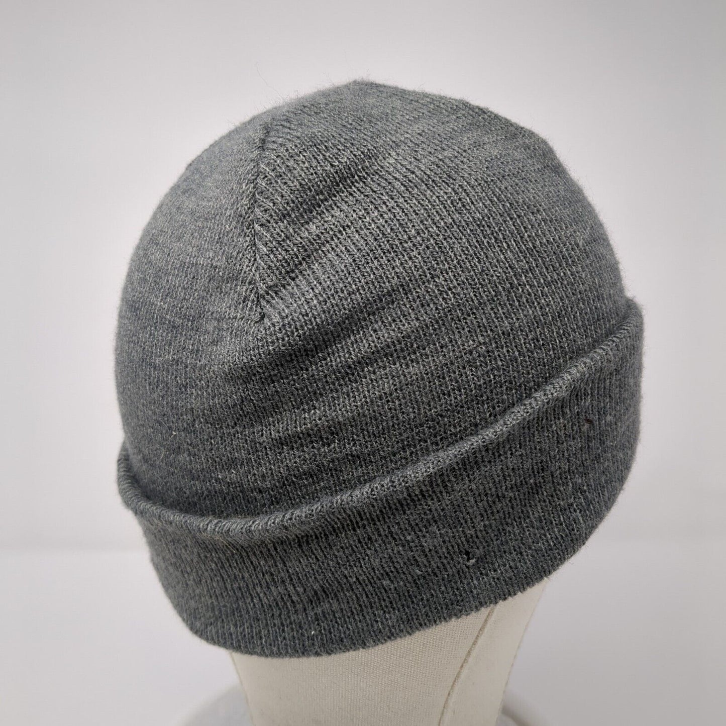 George Knit Beanie Hat Gray One Size Stretch Solid Blank Outdoor