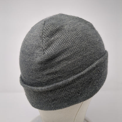 George Knit Beanie Hat Gray One Size Stretch Solid Blank Outdoor