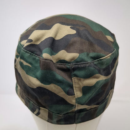 Ethos Army Cap Green L Camo Cotton Fitted Flat Top Woodland Pattern Hat