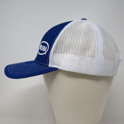 Richardson Trucker Hat Blue White One Size Helena Logo Mesh Snapback Style 112