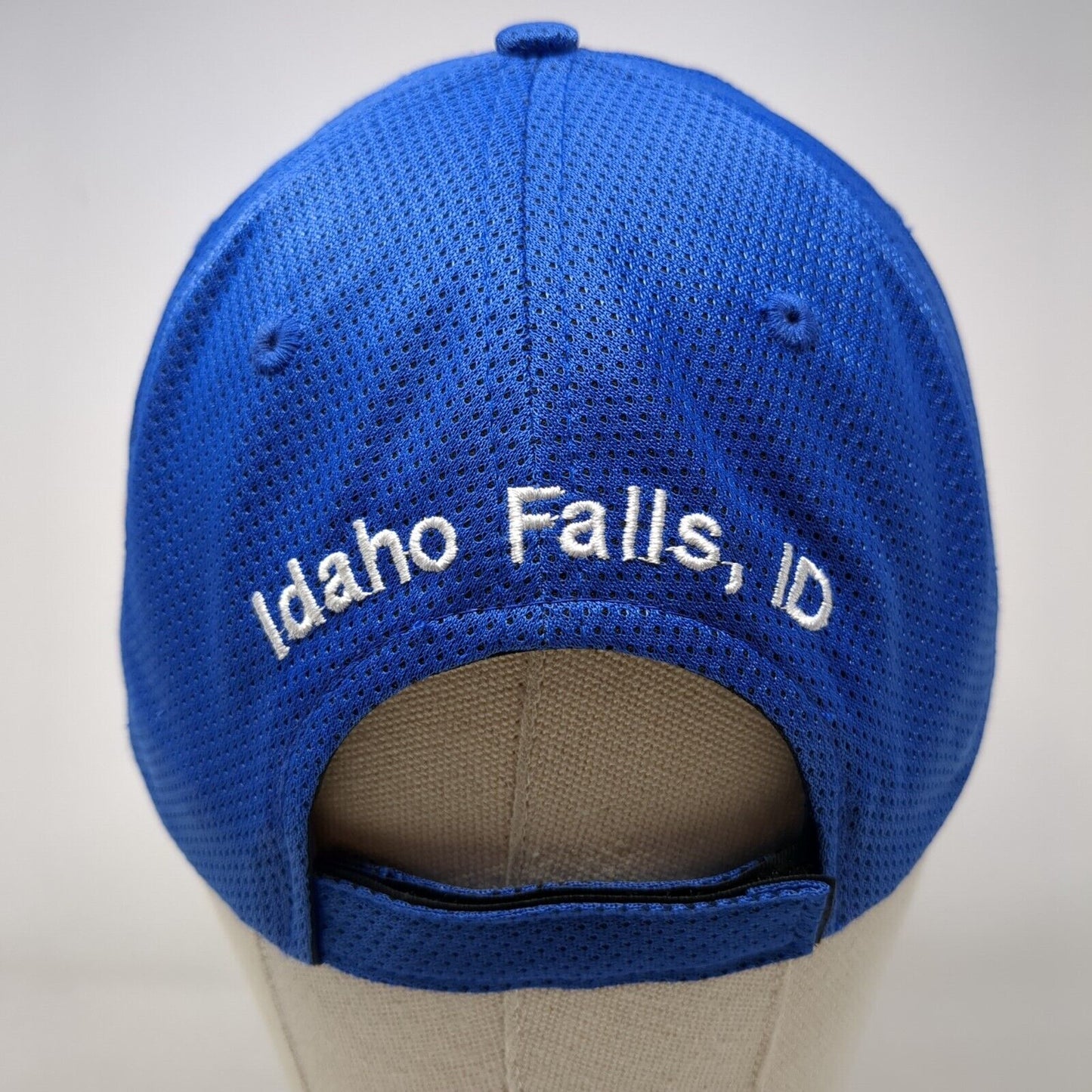 Pacific Steel Idaho Falls ID Strapback Hat Blue One Size Embroidered
