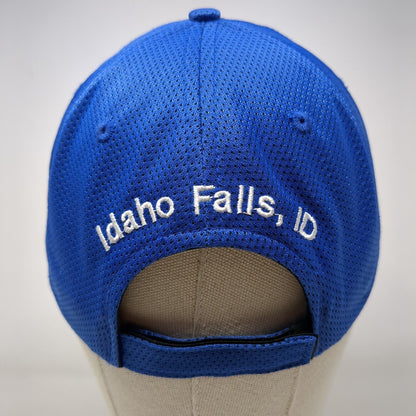 Pacific Steel Idaho Falls ID Strapback Hat Blue One Size Embroidered