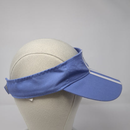 Unbranded Strapback Visor Hat Blue One Size Adjustable Striped Outdoor