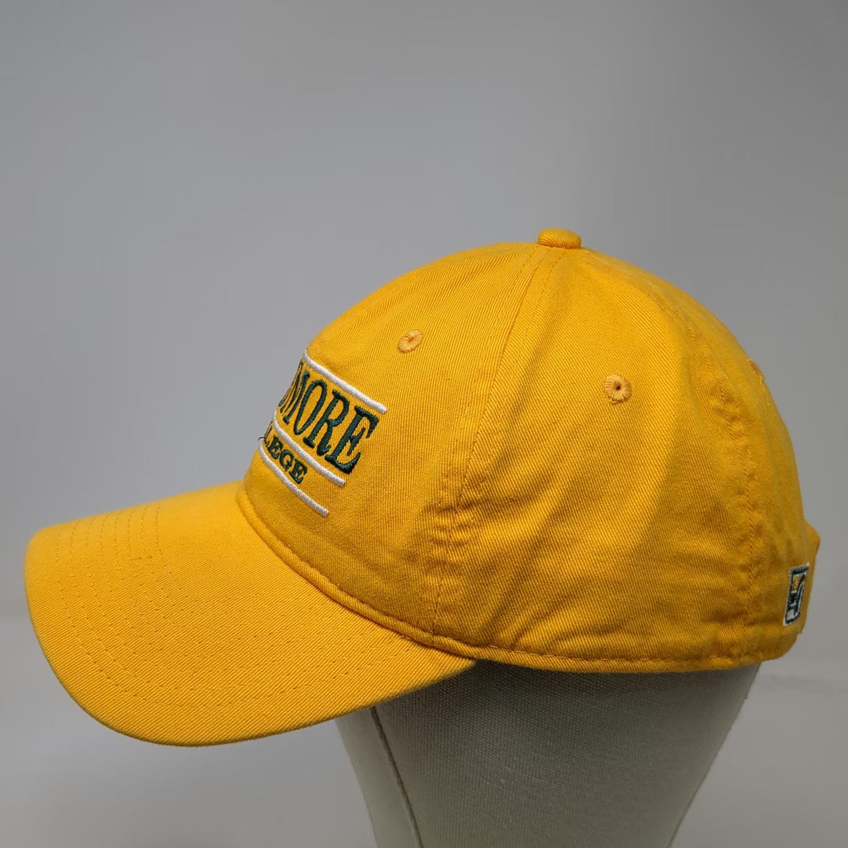 The Game Skidmore College NCAA Yellow Cap OSFM Cotton Slideback Logo Hat