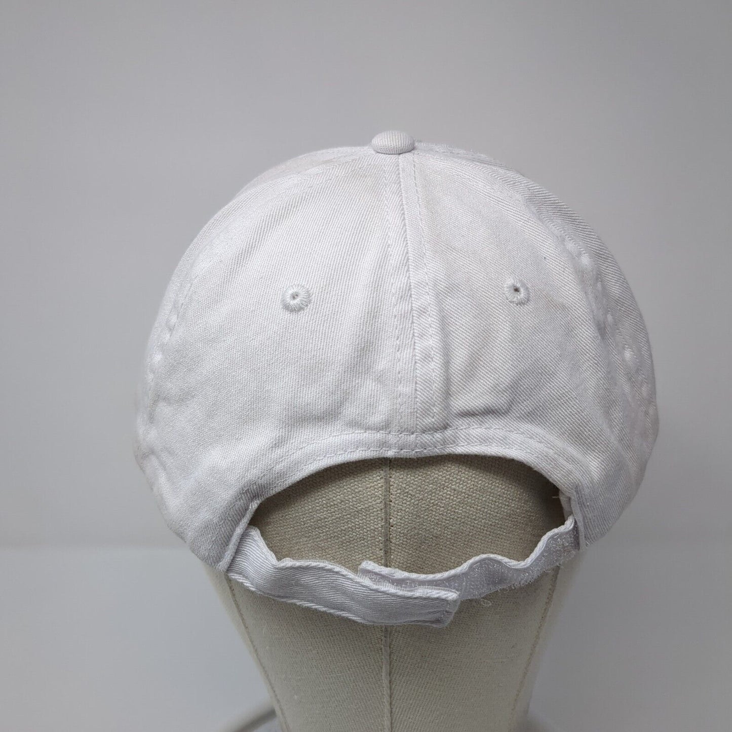 Unbranded Slideback Hat White One Size Adjustable Embroidered 6 Panel Blank