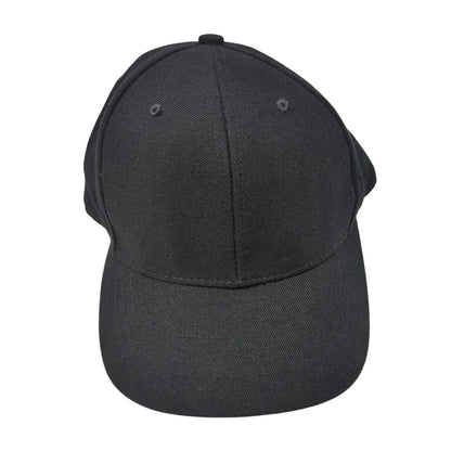 Richardson Pro Model Fitted Hat Black 6 7/8 Solid Blank Vent Holes
