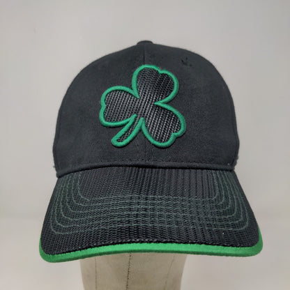 Unbranded Men's Strapback Hat Black Size OSFM Embroidered Clover Logo