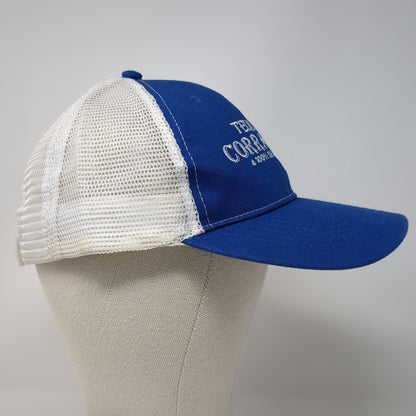 Tequila Corralejo Baseball Cap Blue One Size Mesh Back Strapback hat Embroidery