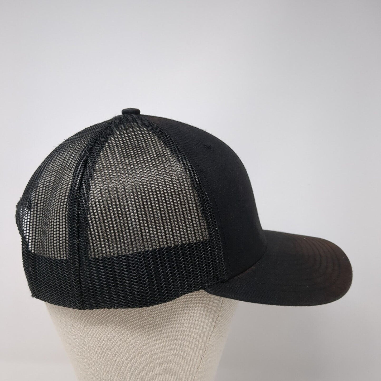 Tek-Solutions Snapback Trucker Hat Black OS Adjustable Mesh Back Richardson