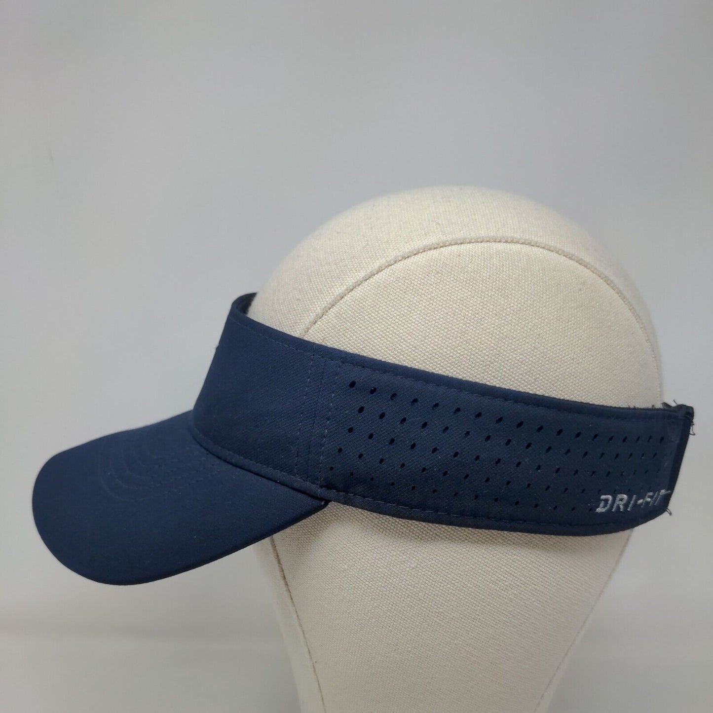 Nike Men's Strapback Sun Visor Cap Hat Blue Adjustable Graphic Swoosh