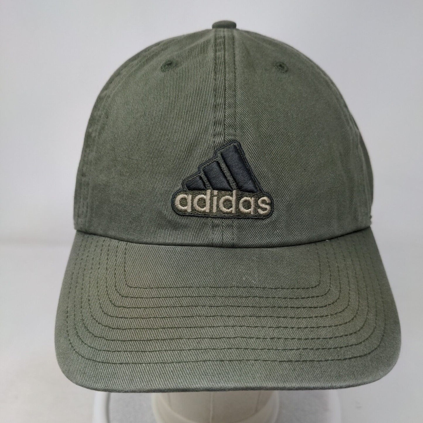 Adidas 3 Stripes Slideback Hat Green OSFA Embroidered Logo Adjustable