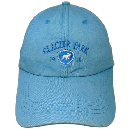 Prairie Mountain Baseball Cap Blue One Size Glacier National Park Moose Hat