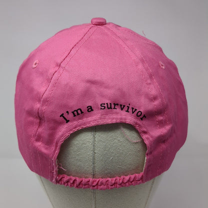 Race For The Cure Stretch Fitted Hat Pink One Size I'm A Survivor