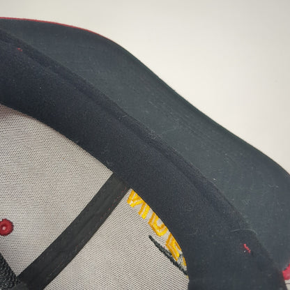 NDEco Snapback Mesh Back Trucker Hat Red One Size Colorblock Outdoor Cap
