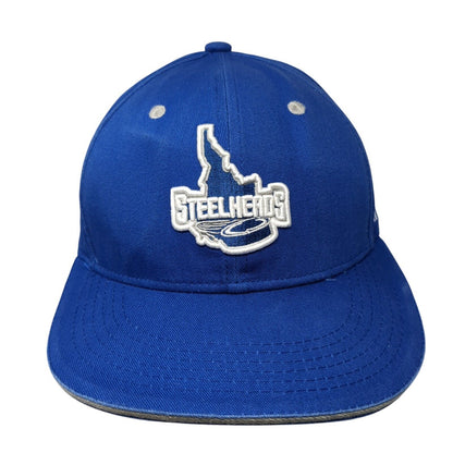 Idaho Steelheads Snapback Hat Blue OSFA Embroidered Logo Adjustable Cotton
