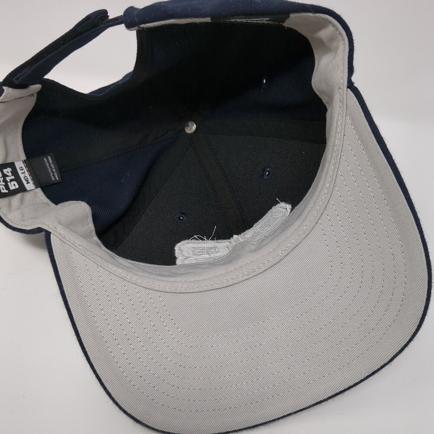 SB Strapback Hat Blue M/L Embroidered Adjustable Richardson Pro 514