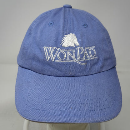 Port Authority Baseball Cap Blue One Size Strapback WonPad Horse Logo Hat Cotton