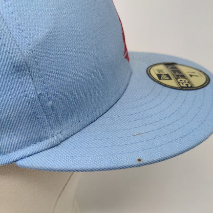 New Era Men's Fitted Hat Blue Size 7 1/8 Embroidered New York Yankees Logo
