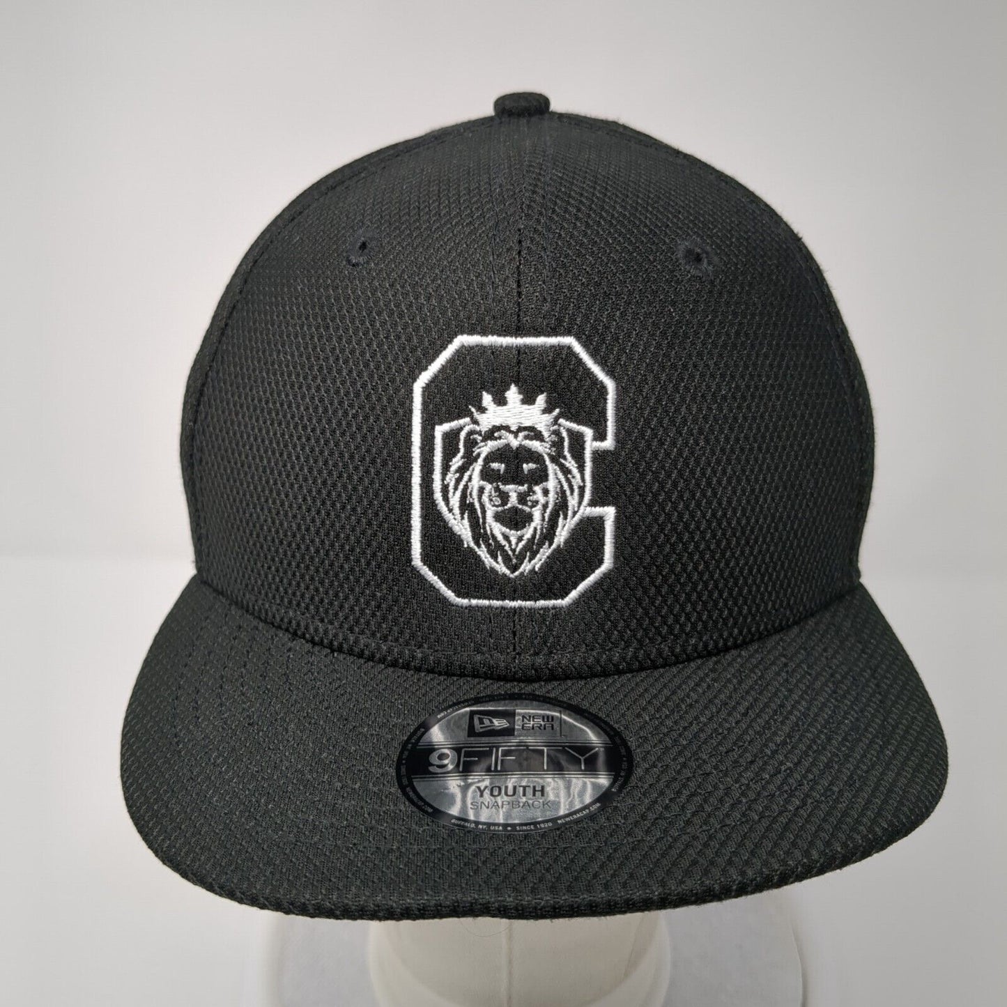 Lion Face Youth Snapback Hat Black OS Adjustable Embroidered 9Fifty New Era