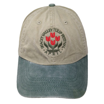 Port Authority Baseball Cap Beige One Size Skagit Valley Tulip Festival Logo Hat