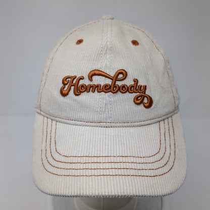Homebody Slideback Hat Tan One Size Corduroy Adjustable Embroidered