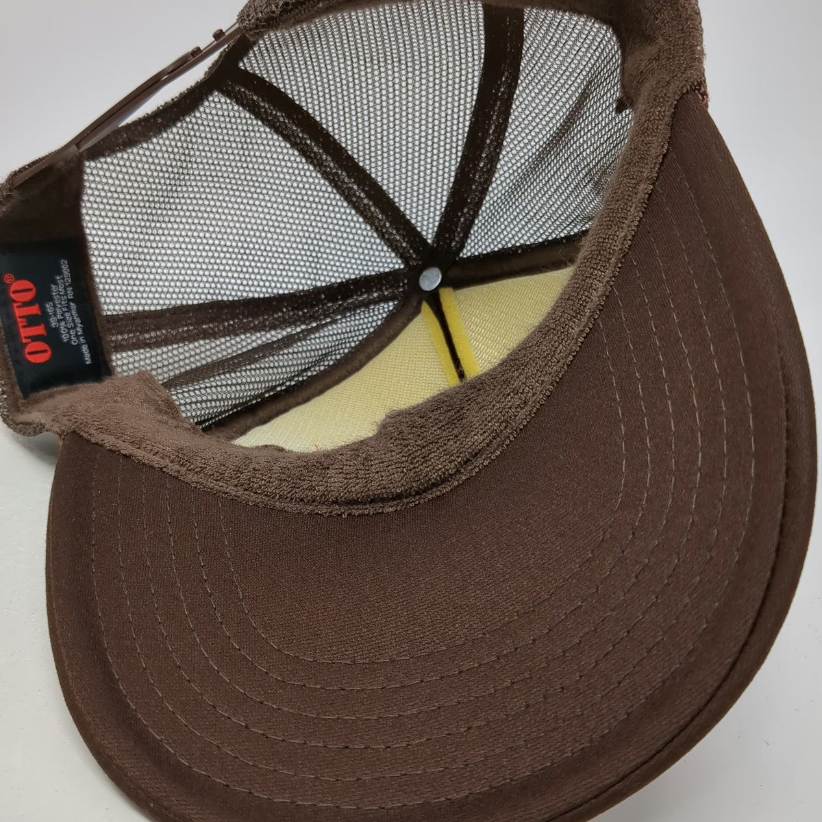 Otto Trucker Hat Brown One Size The Band Loula Red Scrambled Eggs Mesh Back