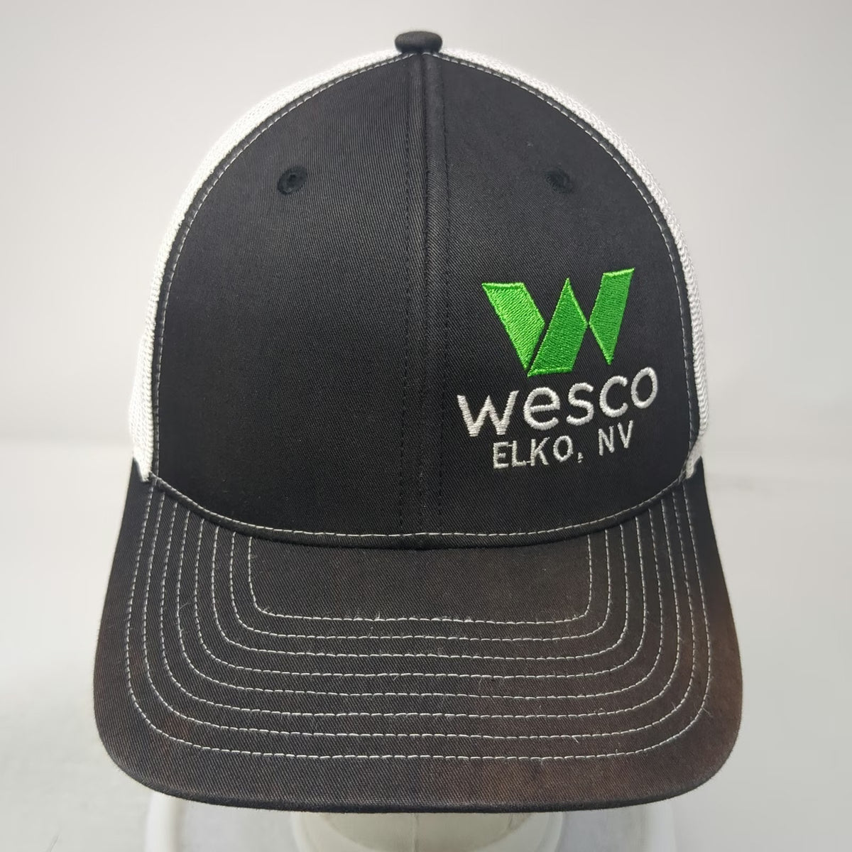 Richardson Trucker Hat Black One Size Wesco Elko NV Mining Solutions Snapback